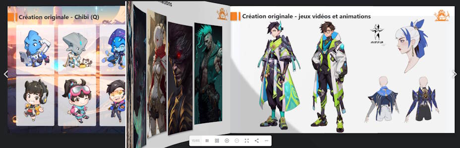 Aperçu portfolio production en animation